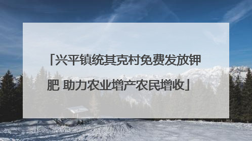兴平镇统其克村免费发放钾肥 助力农业增产农民增收