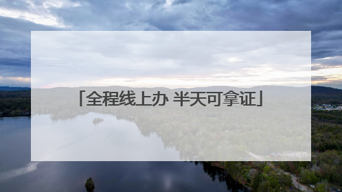 全程线上办 半天可拿证