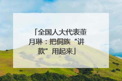 全国人大代表董月琳：把侗族“讲款”用起来