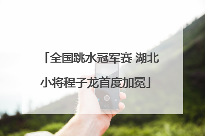全国跳水冠军赛 湖北小将程子龙首度加冕