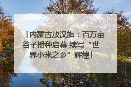 内蒙古敖汉旗：百万亩谷子播种启幕 续写“世界小米之乡”辉煌