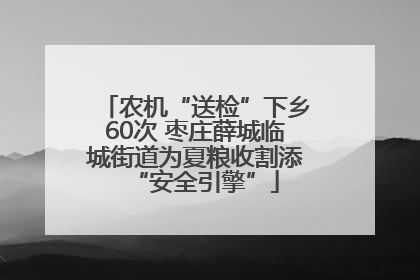 农机“送检”下乡60次 枣庄薛城临城街道为夏粮收割添“安全引擎”