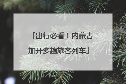 出行必看！内蒙古加开多趟旅客列车