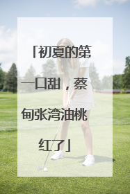 初夏的第一口甜，蔡甸张湾油桃红了