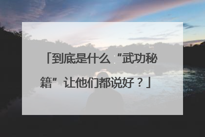 到底是什么“武功秘籍”让他们都说好？