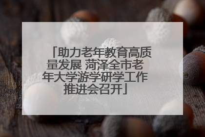 助力老年教育高质量发展 菏泽全市老年大学游学研学工作推进会召开