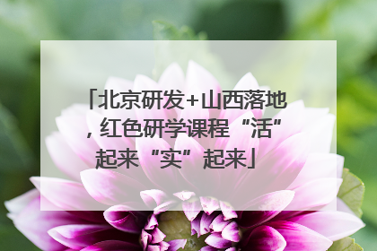 北京研发+山西落地，红色研学课程“活”起来“实”起来