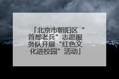 北京市朝阳区“首都老兵”志愿服务队开展“红色文化进校园”活动
