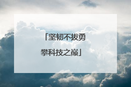 坚韧不拔勇攀科技之巅