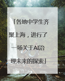 各地中学生齐聚上海，进行了一场关于AI治理未来的探索