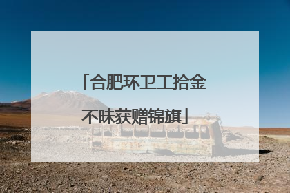 合肥环卫工拾金不昧获赠锦旗