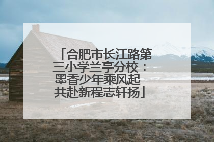 合肥市长江路第三小学兰亭分校：墨香少年乘风起 共赴新程志轩扬