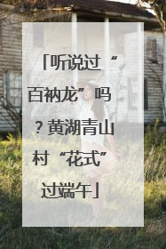 听说过“百衲龙”吗？黄湖青山村“花式”过端午