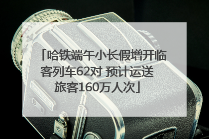 哈铁端午小长假增开临客列车62对 预计运送旅客160万人次