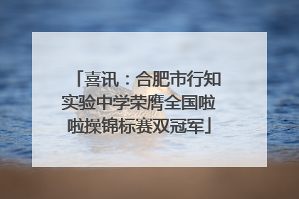 喜讯：合肥市行知实验中学荣膺全国啦啦操锦标赛双冠军