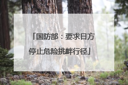 国防部：要求日方停止危险挑衅行径