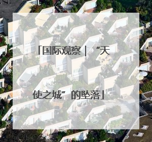国际观察｜“天使之城”的坠落