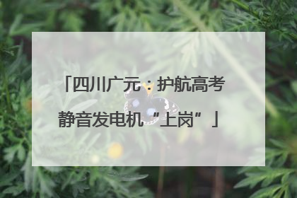 四川广元：护航高考 静音发电机“上岗”