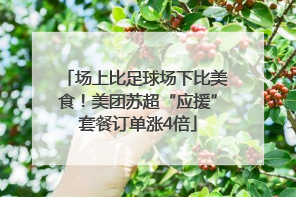场上比足球场下比美食！美团苏超“应援”套餐订单涨4倍