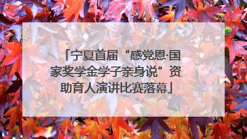 宁夏首届“感党恩·国家奖学金学子亲身说”资助育人演讲比赛落幕