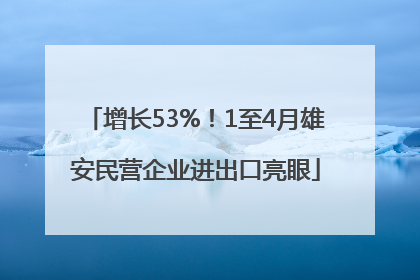 增长53%！1至4月雄安民营企业进出口亮眼