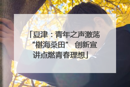 夏津：青年之声激荡“椹海桑田” 创新宣讲点燃青春理想
