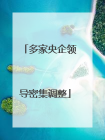 多家央企领导密集调整