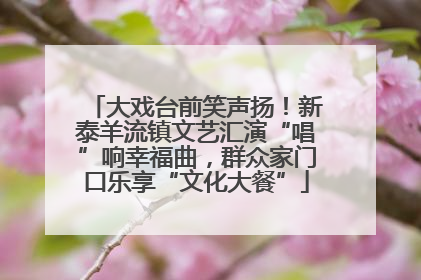 大戏台前笑声扬！新泰羊流镇文艺汇演“唱”响幸福曲，群众家门口乐享“文化大餐”
