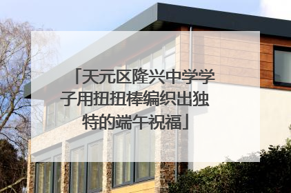 天元区隆兴中学学子用扭扭棒编织出独特的端午祝福