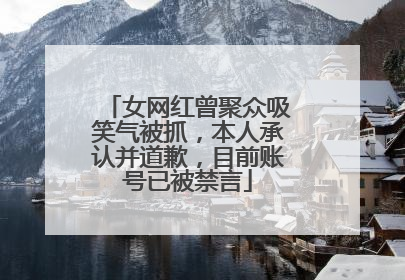 女网红曾聚众吸笑气被抓，本人承认并道歉，目前账号已被禁言