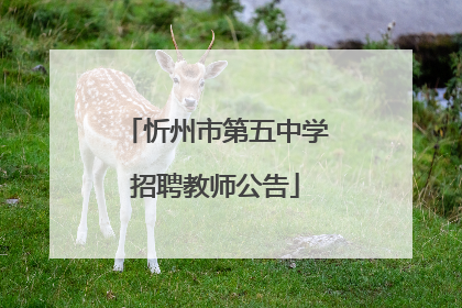 忻州市第五中学招聘教师公告