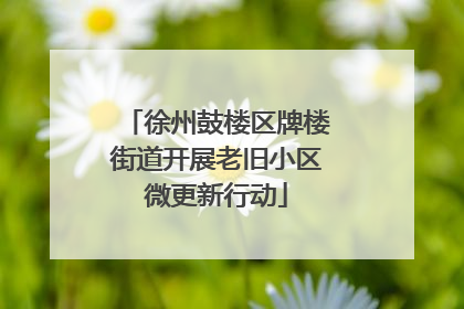 徐州鼓楼区牌楼街道开展老旧小区微更新行动