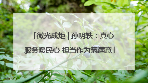 微光成炬 | 孙明轶：真心服务暖民心 担当作为筑满意