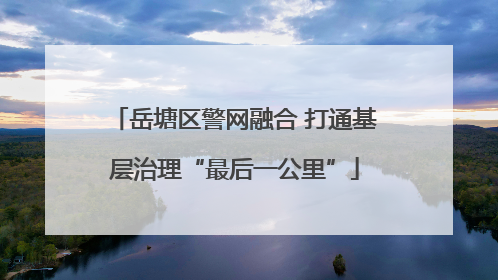 岳塘区警网融合 打通基层治理“最后一公里”