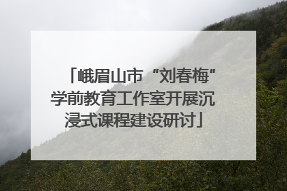 峨眉山市“刘春梅”学前教育工作室开展沉浸式课程建设研讨