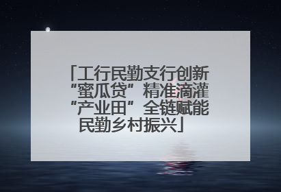 工行民勤支行创新“蜜瓜贷”精准滴灌“产业田”全链赋能民勤乡村振兴
