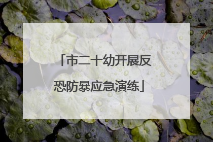 市二十幼开展反恐防暴应急演练