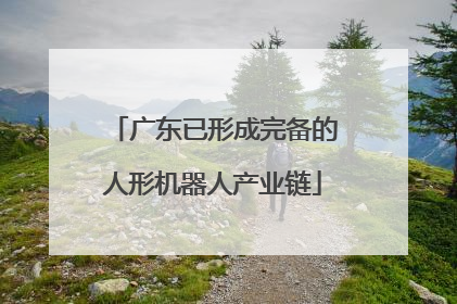 广东已形成完备的人形机器人产业链