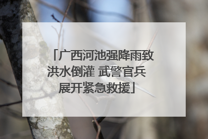 广西河池强降雨致洪水倒灌 武警官兵展开紧急救援