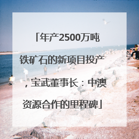 年产2500万吨铁矿石的新项目投产，宝武董事长：中澳资源合作的里程碑