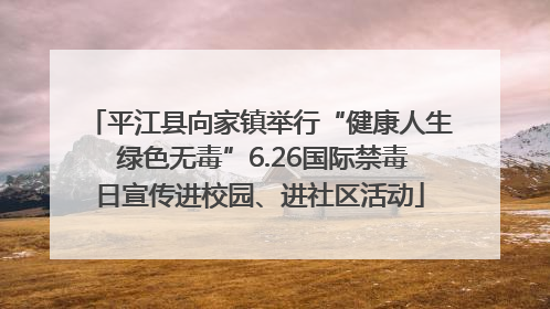 平江县向家镇举行“健康人生 绿色无毒”6.26国际禁毒日宣传进校园、进社区活动