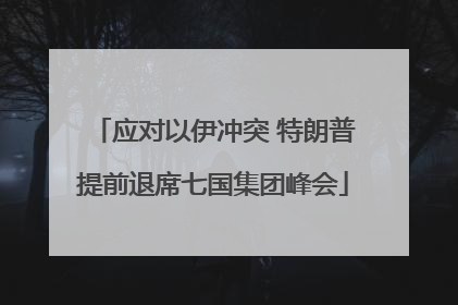 应对以伊冲突 特朗普提前退席七国集团峰会