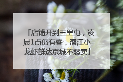 店铺开到三里屯，凌晨1点仍有客，潜江小龙虾鲜达京城不愁卖
