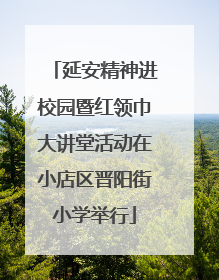 延安精神进校园暨红领巾大讲堂活动在小店区晋阳街小学举行