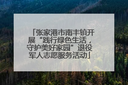 张家港市南丰镇开展“践行绿色生活，守护美好家园”退役军人志愿服务活动