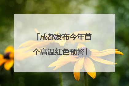 成都发布今年首个高温红色预警
