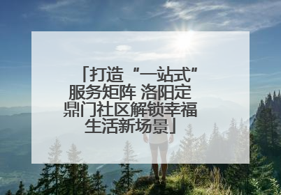 打造“一站式”服务矩阵 洛阳定鼎门社区解锁幸福生活新场景