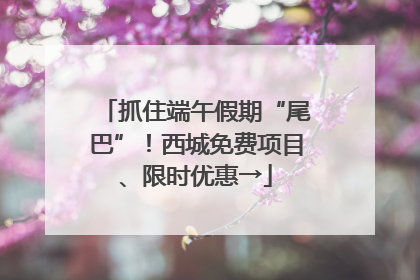 抓住端午假期“尾巴”！西城免费项目、限时优惠→