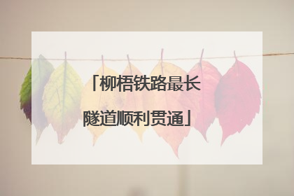 柳梧铁路最长隧道顺利贯通