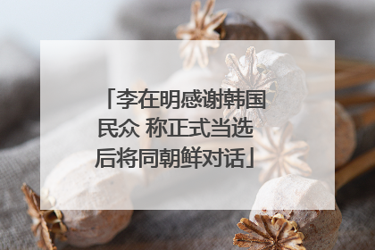 李在明感谢韩国民众 称正式当选后将同朝鲜对话